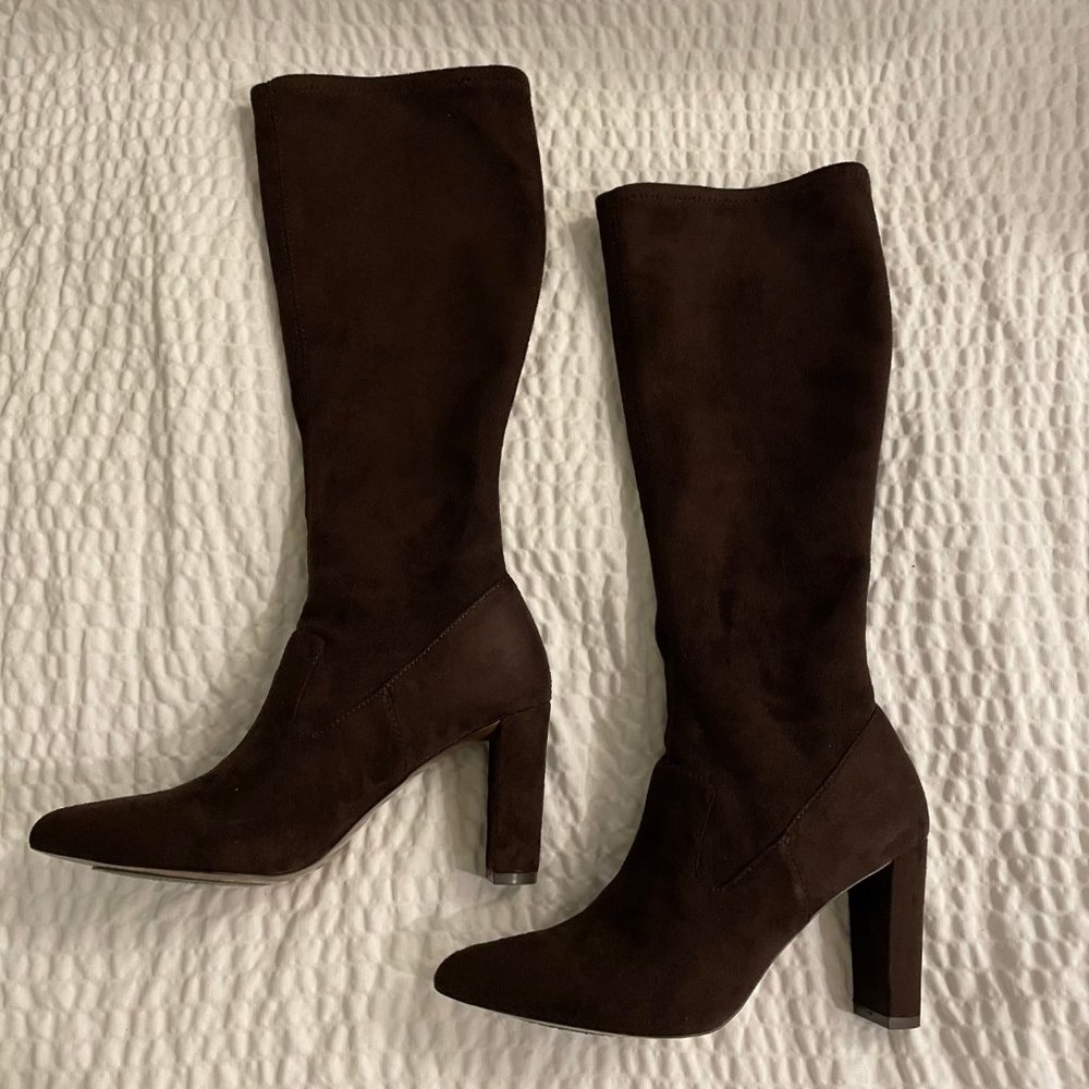 Brown Heeled Boots || Size 6